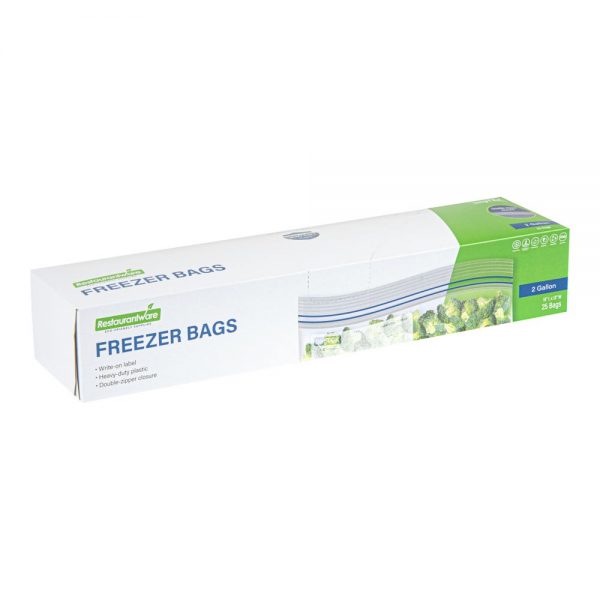 Bag Tek 2 gal Clear Plastic Slider Freezer Bag - Expandable Bottom,  Write-On Label, BPA-Free - 13 x 5 x 15 - 1000 count box